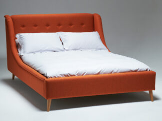 Mid Century Upholstered Bed