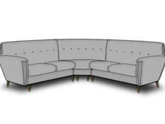 Model 5 Modular Mid Century Corner Sofas 5 Seat